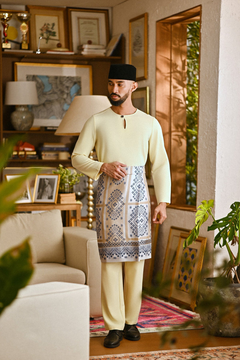 Pahlawan Smart Fit Baju Melayu Teluk Belanga - Baby Yellow