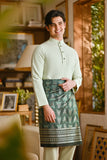 Pahlawan Bespoke Fit Baju Melayu Cekak Musang - Fog Green