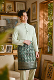 Pahlawan Bespoke Fit Baju Melayu Cekak Musang - Fog Green