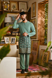 Pahlawan Smart Fit Baju Melayu Teluk Belanga - Sage Green