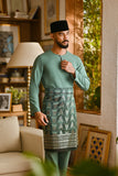 Pahlawan Smart Fit Baju Melayu Teluk Belanga - Sage Green