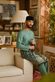 Pahlawan Smart Fit Baju Melayu Teluk Belanga - Sage Green
