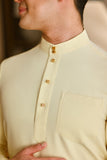 Pahlawan Bespoke Fit Baju Melayu Cekak Musang - Baby Yellow