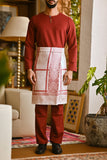 Pahlawan Smart Fit Baju Melayu Teluk Belanga - Maroon