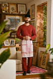 Pahlawan Smart Fit Baju Melayu Teluk Belanga - Maroon