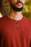 Pahlawan Smart Fit Baju Melayu Teluk Belanga - Maroon
