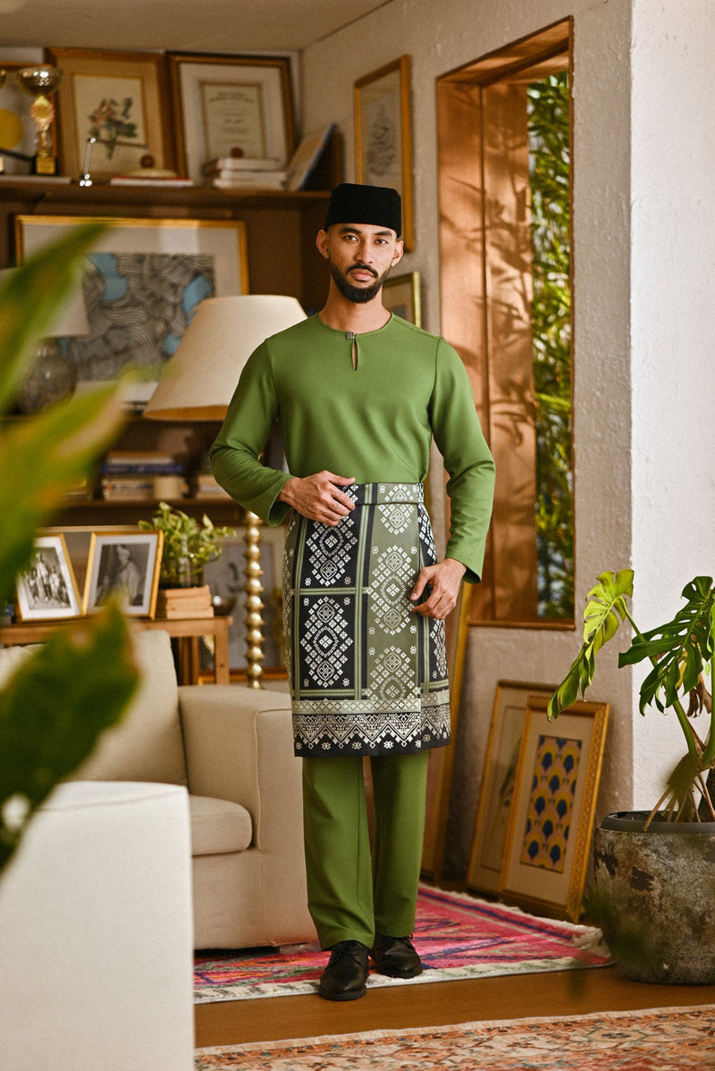 Pahlawan Smart Fit Baju Melayu Teluk Belanga - Grass Green