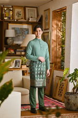 Pahlawan Bespoke Fit Baju Melayu Cekak Musang - Sage Green