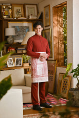 Pahlawan Bespoke Fit Baju Melayu Cekak Musang - Maroon