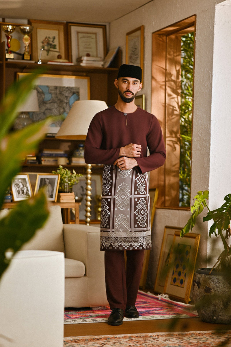 Pahlawan Smart Fit Baju Melayu Teluk Belanga - Fig