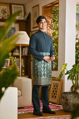 Pahlawan Bespoke Fit Baju Melayu Cekak Musang - Emerald Green