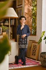Pahlawan Smart Fit Kids Baju Melayu Teluk Belanga - Dark Slate Blue
