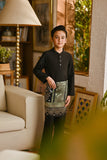 Pahlawan Bespoke Fit Kids Baju Melayu Cekak Musang - Black