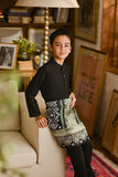 Pahlawan Bespoke Fit Kids Baju Melayu Cekak Musang - Black