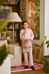Pahlawan Smart Fit Kids Baju Melayu Teluk Belanga - Pearl Pink