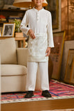 Pahlawan Bespoke Fit Kids Baju Melayu Cekak Musang - Off White