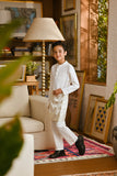 Pahlawan Bespoke Fit Kids Baju Melayu Cekak Musang - Off White