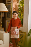 Pahlawan Smart Fit Kids Baju Melayu Teluk Belanga - Mandarin Red