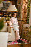 Pahlawan Bespoke Fit Kids Baju Melayu Cekak Musang - Pearl Pink
