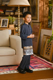 Pahlawan Bespoke Fit Kids Baju Melayu Cekak Musang - Dark Slate Blue