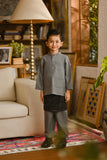 Pahlawan Bespoke Fit Kids Baju Melayu Cekak Musang - Ash Grey