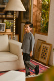 Pahlawan Bespoke Fit Kids Baju Melayu Cekak Musang - Ash Grey