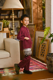 Pahlawan Bespoke Fit Kids Baju Melayu Cekak Musang - Purple Potion