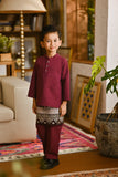 Pahlawan Bespoke Fit Kids Baju Melayu Cekak Musang - Purple Potion