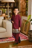 Pahlawan Bespoke Fit Kids Baju Melayu Cekak Musang - Purple Potion