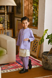Pahlawan Bespoke Fit Kids Baju Melayu Cekak Musang - Lavender