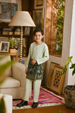 Pahlawan Smart Fit Kids Baju Melayu Teluk Belanga - Fog Green