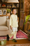 Pahlawan Bespoke Fit Kids Baju Melayu Cekak Musang - Baby Yellow