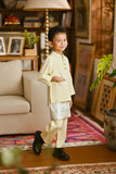 Pahlawan Bespoke Fit Kids Baju Melayu Cekak Musang - Baby Yellow