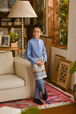 Pahlawan Bespoke Fit Kids Baju Melayu Cekak Musang - Infinity Blue