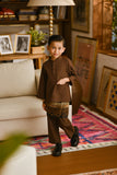 Pahlawan Bespoke Fit Kids Baju Melayu Cekak Musang - Milk Chocolate