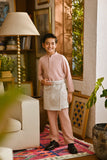Pahlawan Bespoke Fit Kids Baju Melayu Cekak Musang - Rose Pink