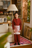 Pahlawan Bespoke Fit Kids Baju Melayu Cekak Musang - Maroon