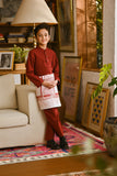 Pahlawan Bespoke Fit Kids Baju Melayu Cekak Musang - Maroon