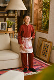 Pahlawan Bespoke Fit Kids Baju Melayu Cekak Musang - Maroon
