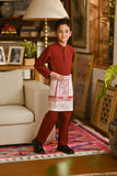 Pahlawan Bespoke Fit Kids Baju Melayu Cekak Musang - Maroon