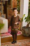Pahlawan Smart Fit Kids Baju Melayu Teluk Belanga - Milk Chocolate