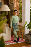Pahlawan Bespoke Fit Kids Baju Melayu Cekak Musang - Pistachio
