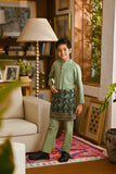 Pahlawan Bespoke Fit Kids Baju Melayu Cekak Musang - Pistachio