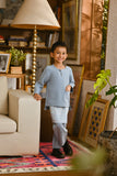 Pahlawan Smart Fit Kids Baju Melayu Teluk Belanga - Fog Blue