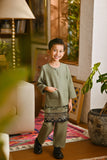 Pahlawan Smart Fit Kids Baju Melayu Teluk Belanga - Oil Green