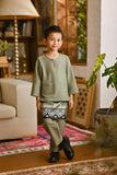Pahlawan Smart Fit Kids Baju Melayu Teluk Belanga - Oil Green