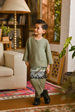 Pahlawan Smart Fit Kids Baju Melayu Teluk Belanga - Oil Green