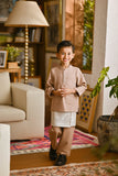 Pahlawan Bespoke Fit Kids Baju Melayu Cekak Musang - Mahogany Rose