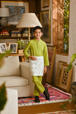 Pahlawan Bespoke Fit Kids Baju Melayu Cekak Musang - Moss