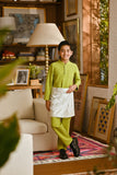 Pahlawan Bespoke Fit Kids Baju Melayu Cekak Musang - Moss